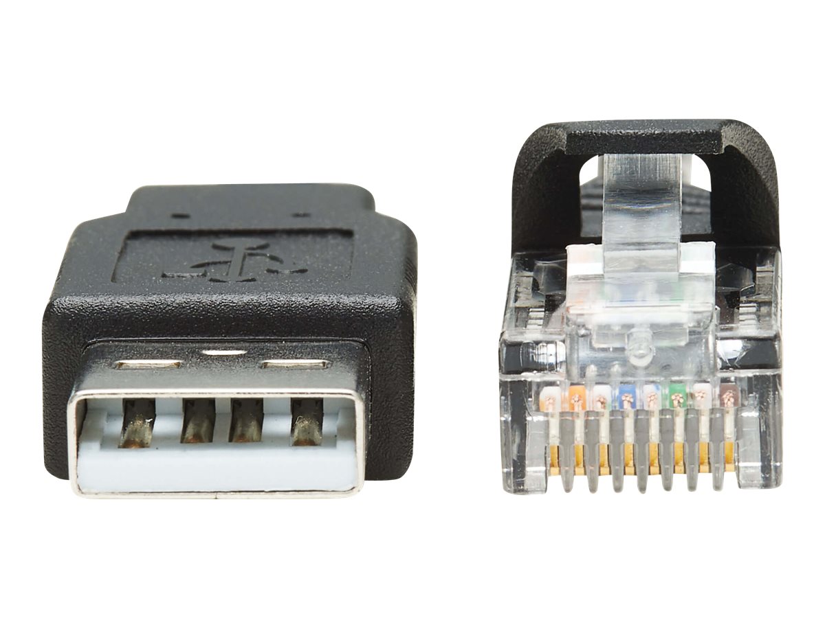 Tripp USB Type-A to RJ45 Rollover Console Cable, M/M, Black - 10 ft. - Kabel seriell - USB (M)