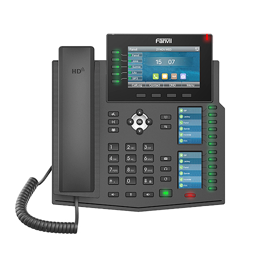 Fanvil X6U IP phone Black 20 lines LCD Wi-Fi