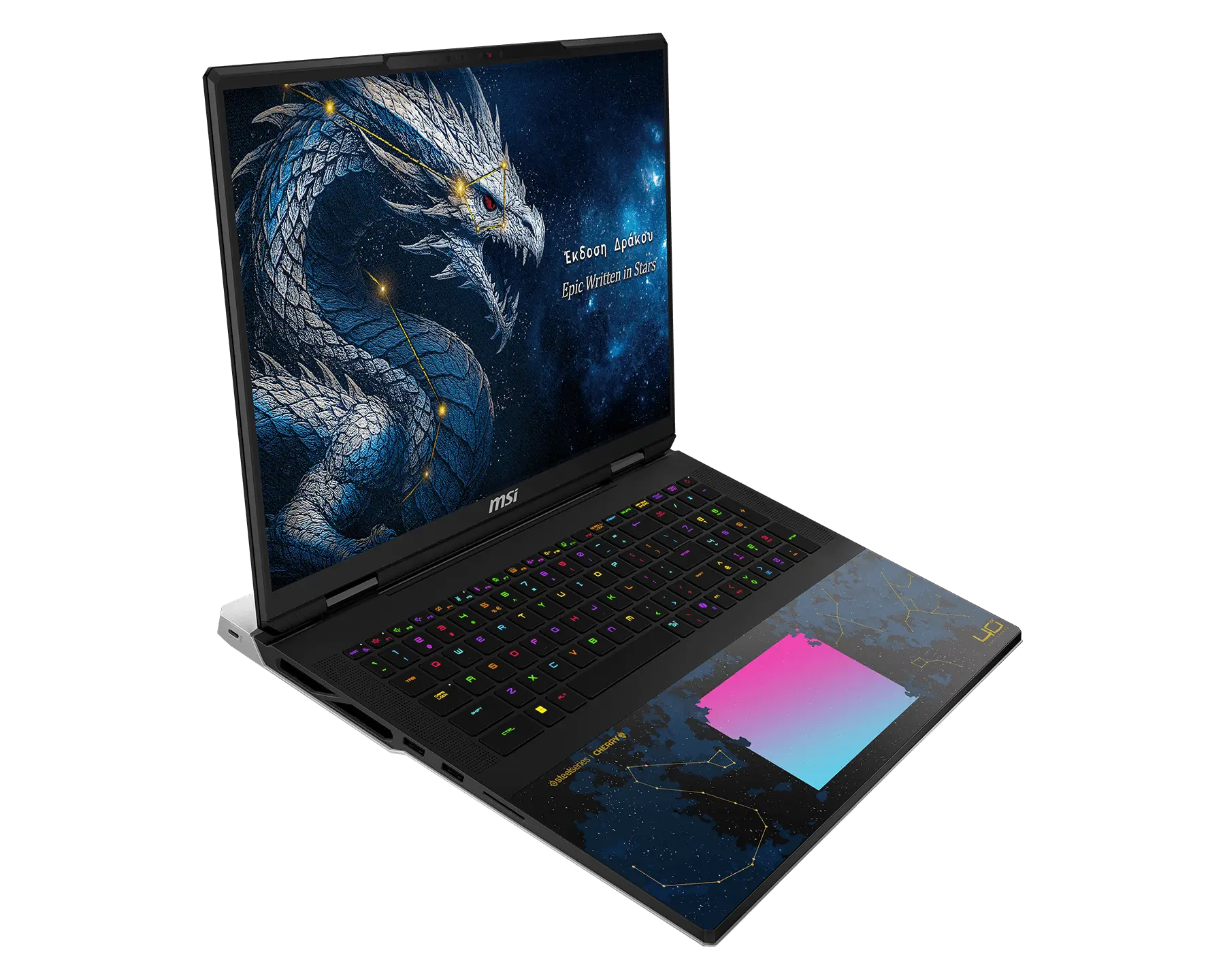 MSI Titan 18 HX A2WJ-1218 - Dragon Edition Draco Epic - Intel Core Ultra 9 290HX Plus / 2.7 GHz - Win 11 Home - GeForce RTX 5090 - 96 GB RAM - 2 TB SSD NVMe + 2 TB M.2 2280 SSD NVM Express (NVMe)
