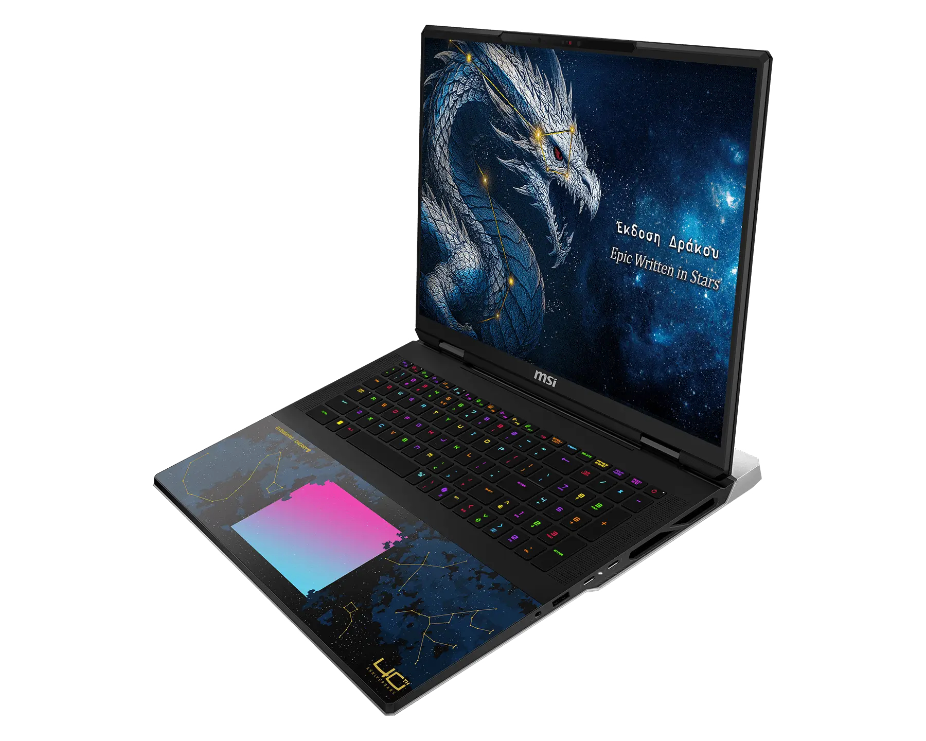 MSI Titan 18 HX A2WJ-1218 - Dragon Edition Draco Epic - Intel Core Ultra 9 290HX Plus / 2.7 GHz - Win 11 Home - GeForce RTX 5090 - 96 GB RAM - 2 TB SSD NVMe + 2 TB M.2 2280 SSD NVM Express (NVMe)