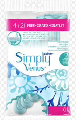 Gillette Simply Venus 2 - Blau - 6 St�ck(e)