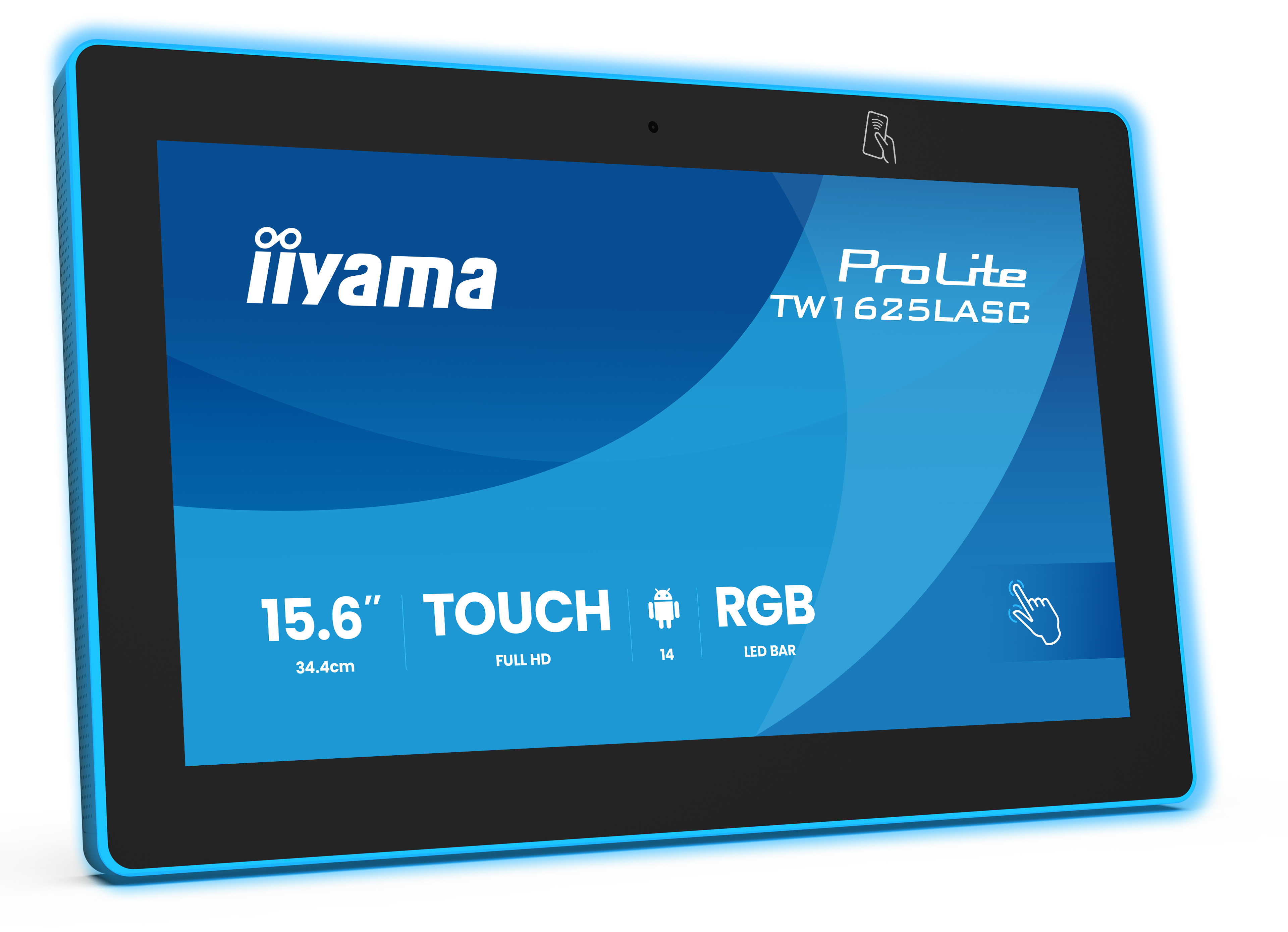 iiyama TW1625LASC-B3PNR espositore per sale riunioni 39,6 cm (15.6) 1920 x 1080 Pixel LED Wi-Fi 6 (802.11ax), Wi-Fi 5 (802.11ac), Wi-Fi 4 (802.11n), 802.11g, 802.11a, 802.11b Nero Bluetooth