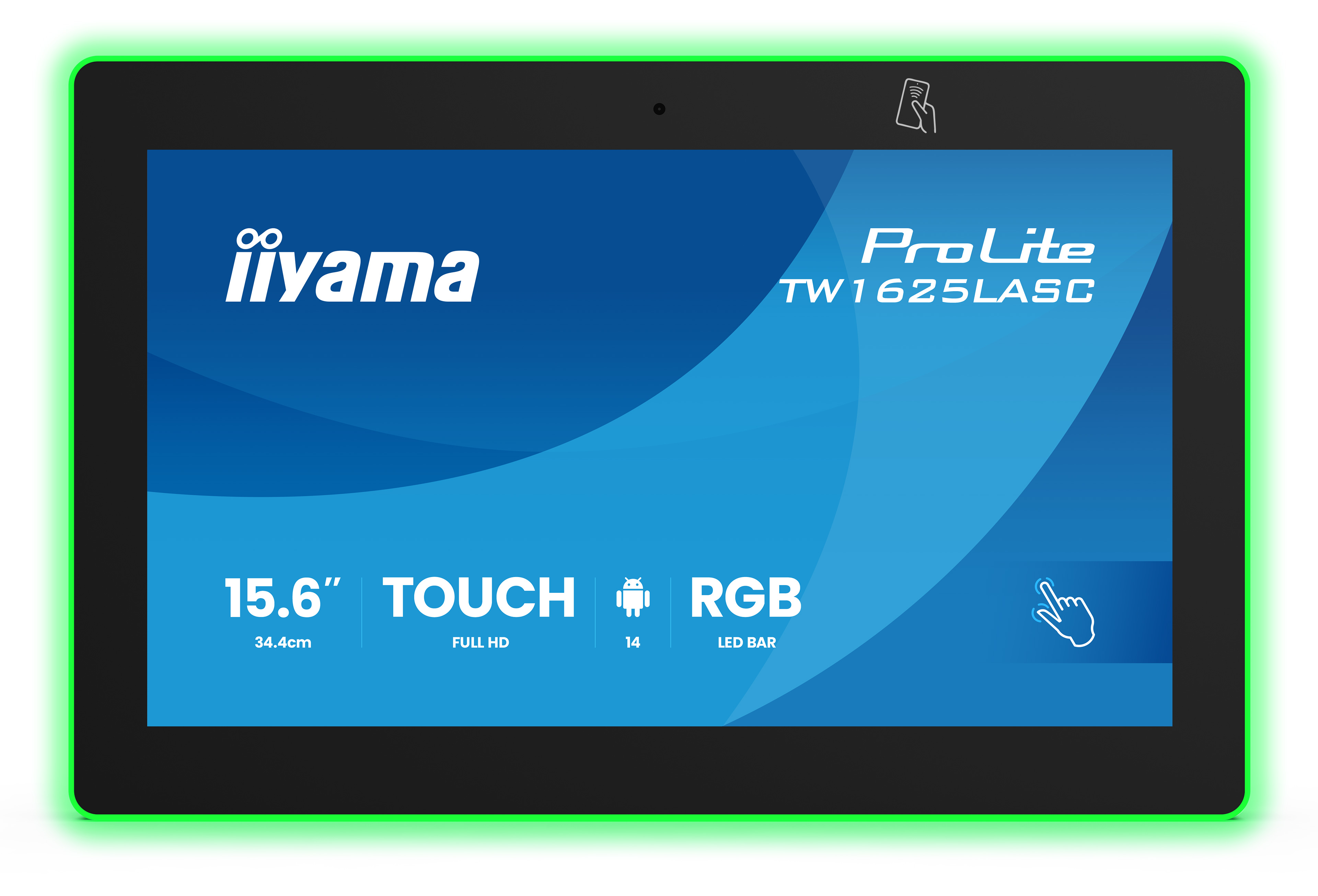 iiyama TW1625LASC-B3PNR espositore per sale riunioni 39,6 cm (15.6) 1920 x 1080 Pixel LED Wi-Fi 6 (802.11ax), Wi-Fi 5 (802.11ac), Wi-Fi 4 (802.11n), 802.11g, 802.11a, 802.11b Nero Bluetooth