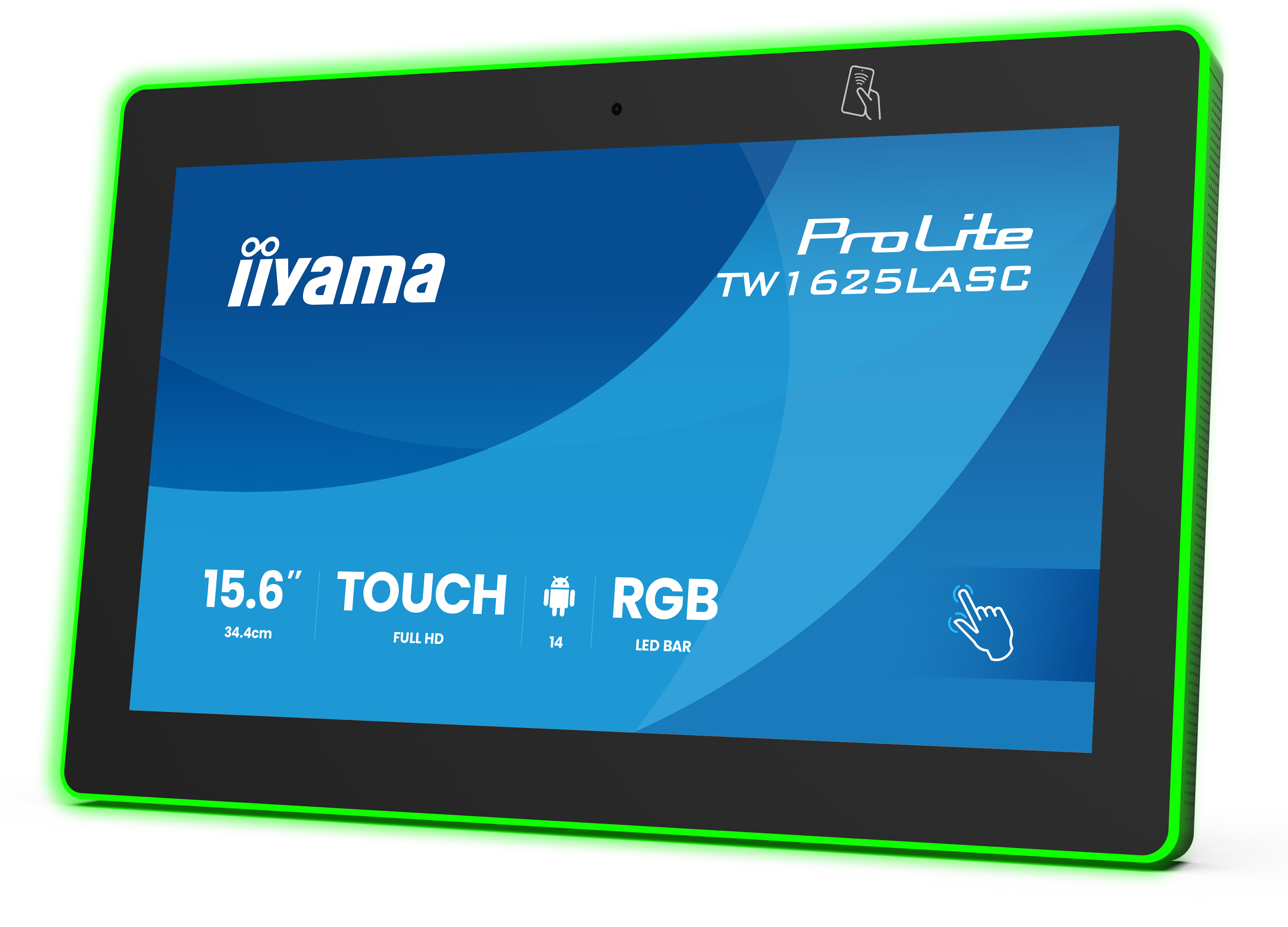 iiyama TW1625LASC-B3PNR espositore per sale riunioni 39,6 cm (15.6) 1920 x 1080 Pixel LED Wi-Fi 6 (802.11ax), Wi-Fi 5 (802.11ac), Wi-Fi 4 (802.11n), 802.11g, 802.11a, 802.11b Nero Bluetooth