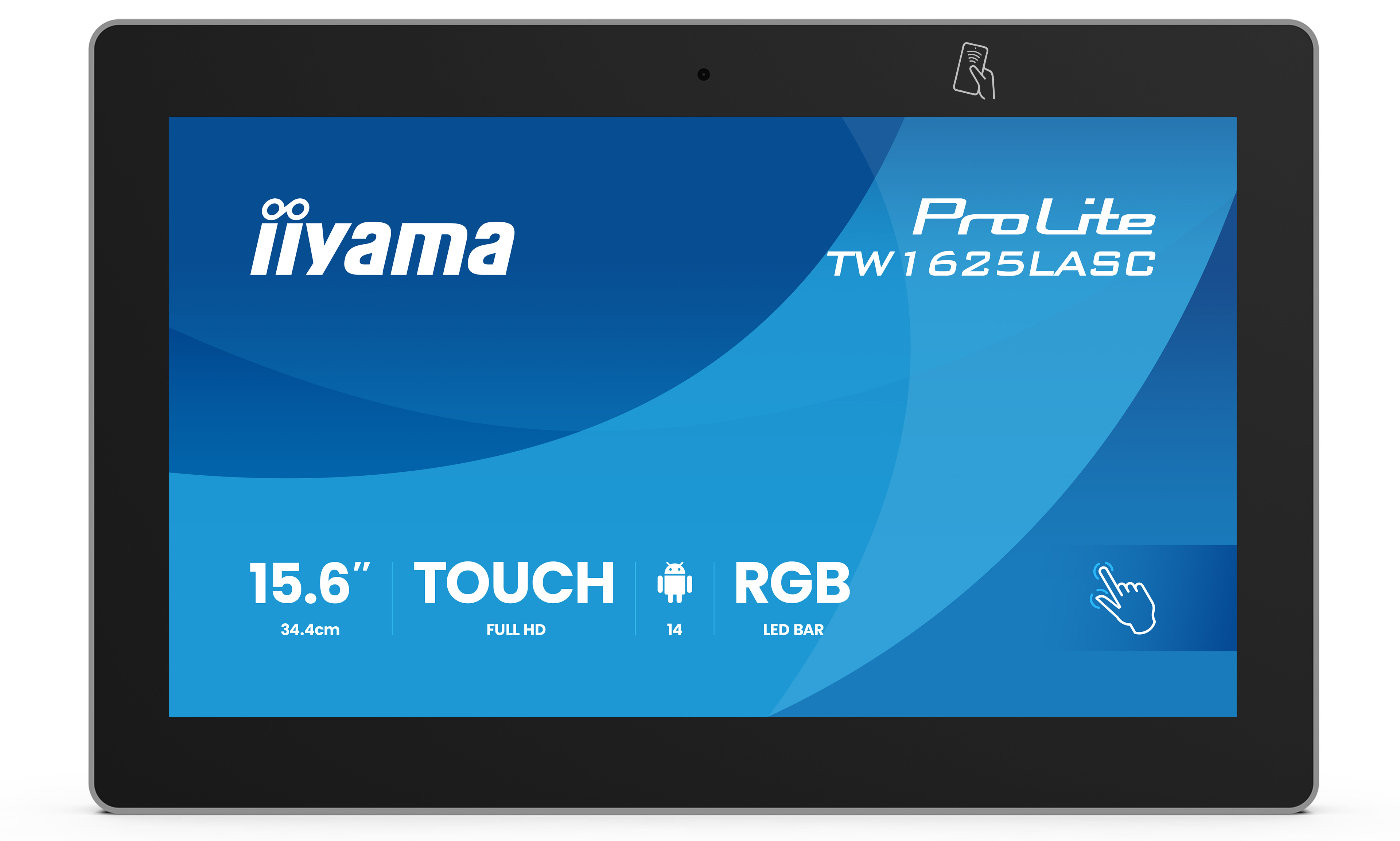 iiyama TW1625LASC-B3PNR espositore per sale riunioni 39,6 cm (15.6) 1920 x 1080 Pixel LED Wi-Fi 6 (802.11ax), Wi-Fi 5 (802.11ac), Wi-Fi 4 (802.11n), 802.11g, 802.11a, 802.11b Nero Bluetooth