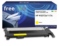 freecolor Toner HP 117A W2072A yellow remanufactured - Wiederaufbereitet - Kompatibel
