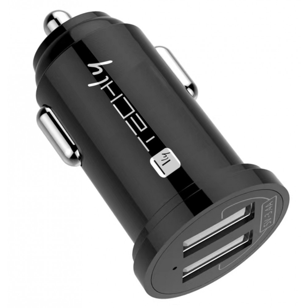 Techly IUSB2-CAR5-A48 cargador de dispositivo mvil Universal Negro Encendedor de cigarrillos Auto
