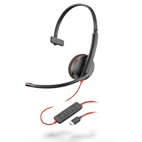 POLY Blackwire 3210 Casque Avec fil Arceau Appels/Musique USB Type-C Noir