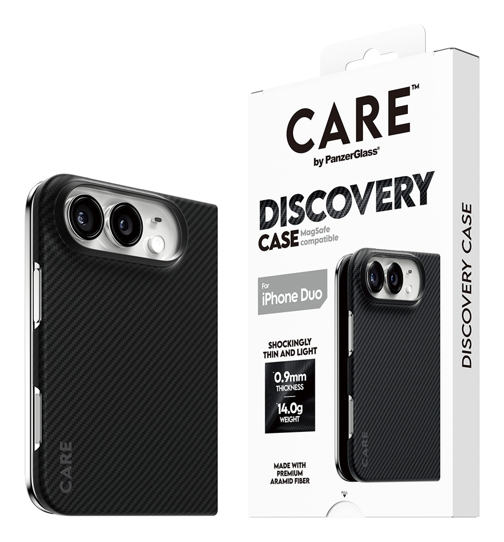 PanzerGlass CARE Discovery Case Black & Grey w. MagSafe iPhone Duo