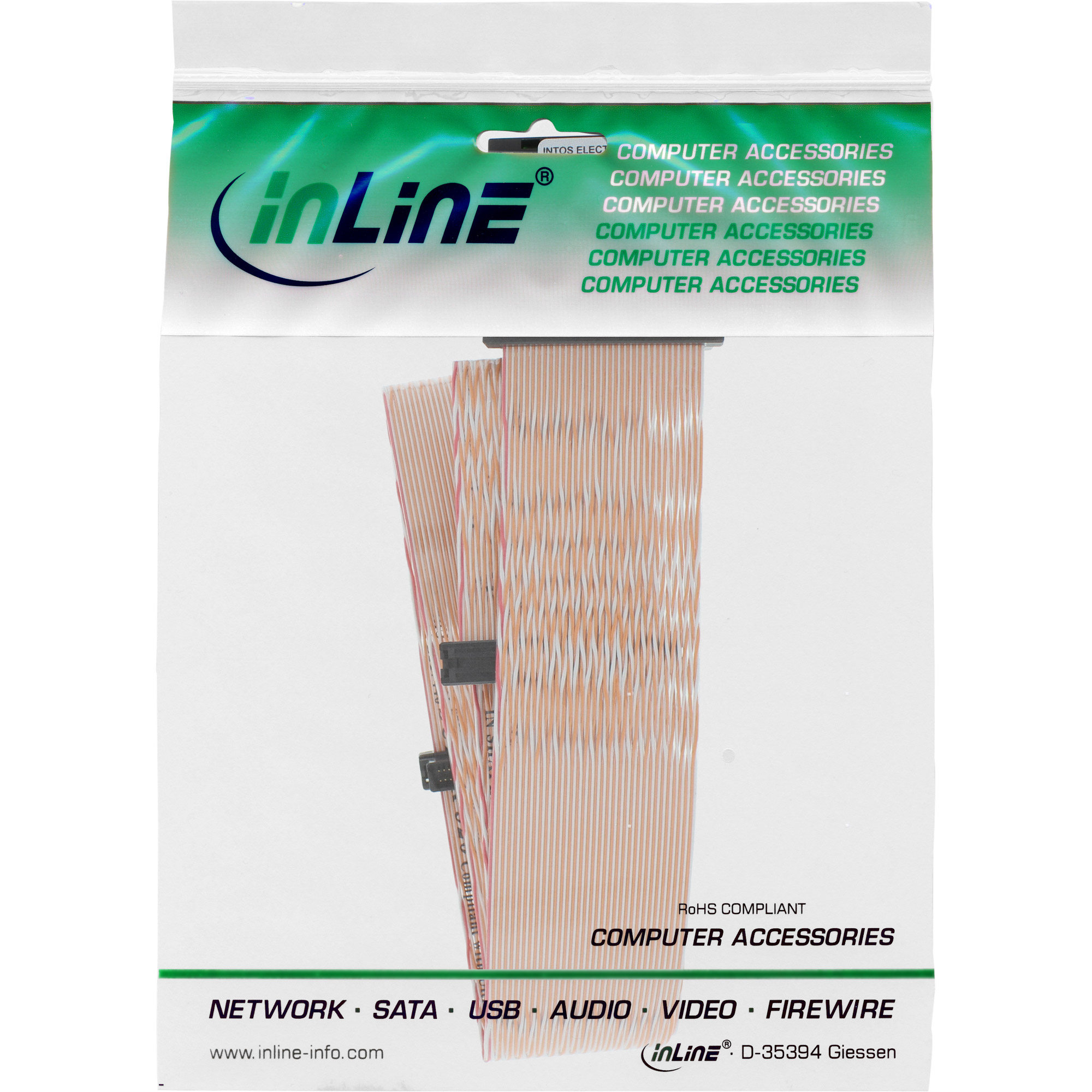 InLine SCSI U320 ribbon cable, 68pol, for 2 devices, with terminator