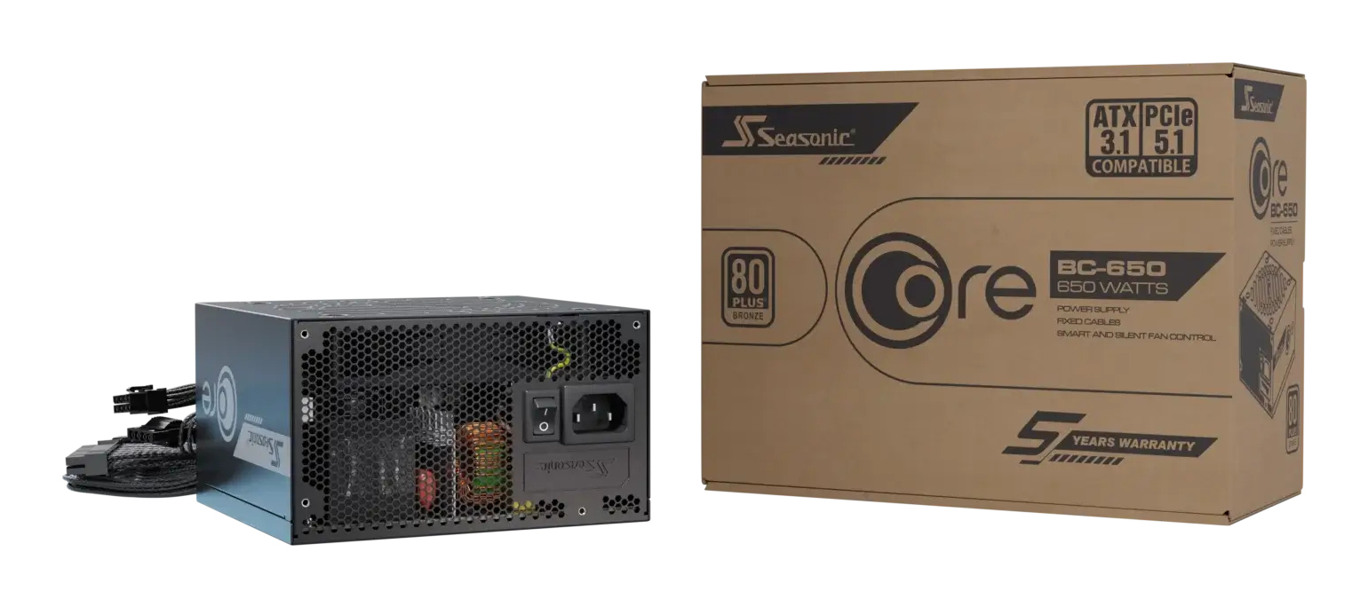 Seasonic CORE BC-650 power supply unit 650 W 20+4 pin ATX ATX Black