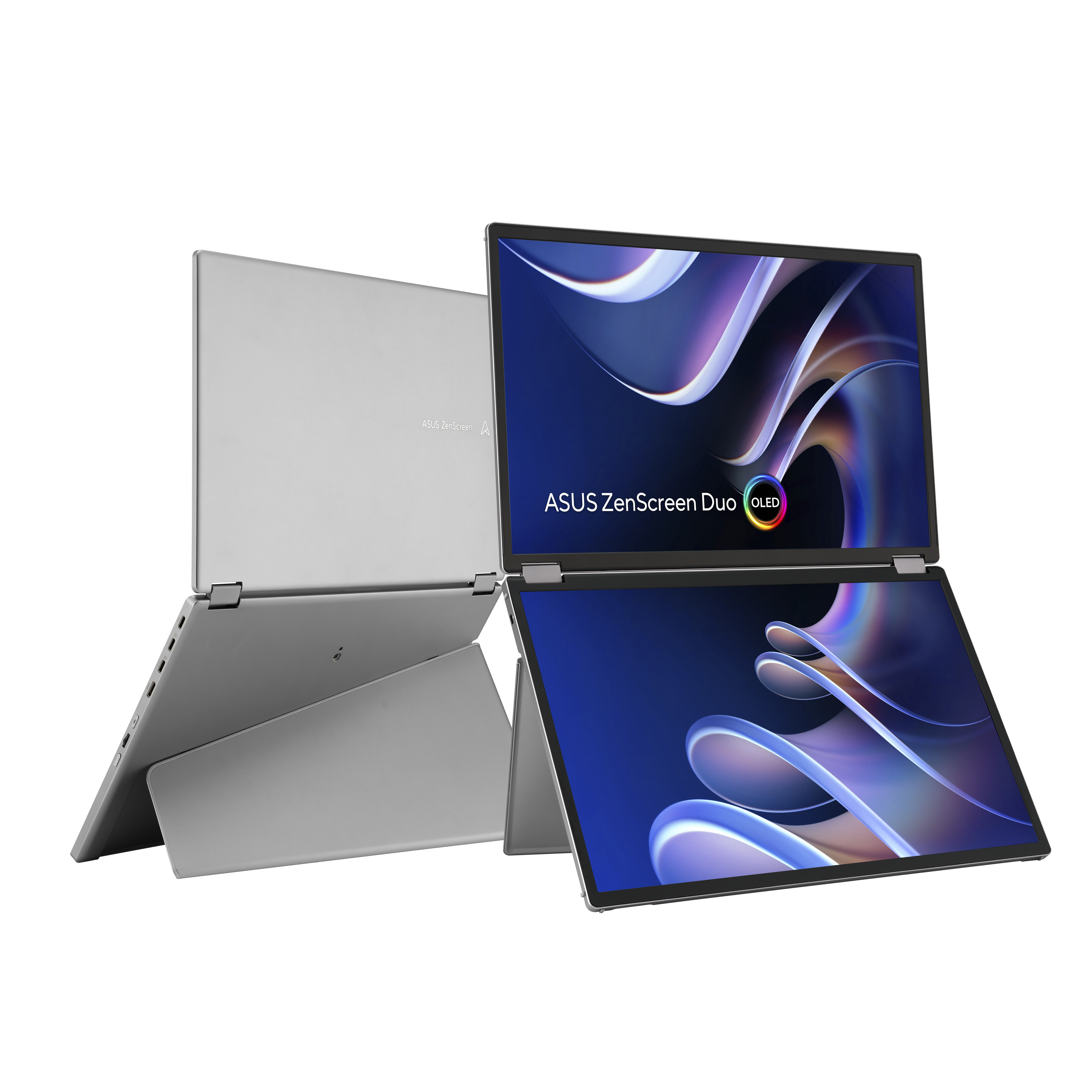 ASUS ZenScreen Duo OLED MQ149CD computer monitor 35.6 cm (14) 1920 x 1200 pixels WUXGA Silver