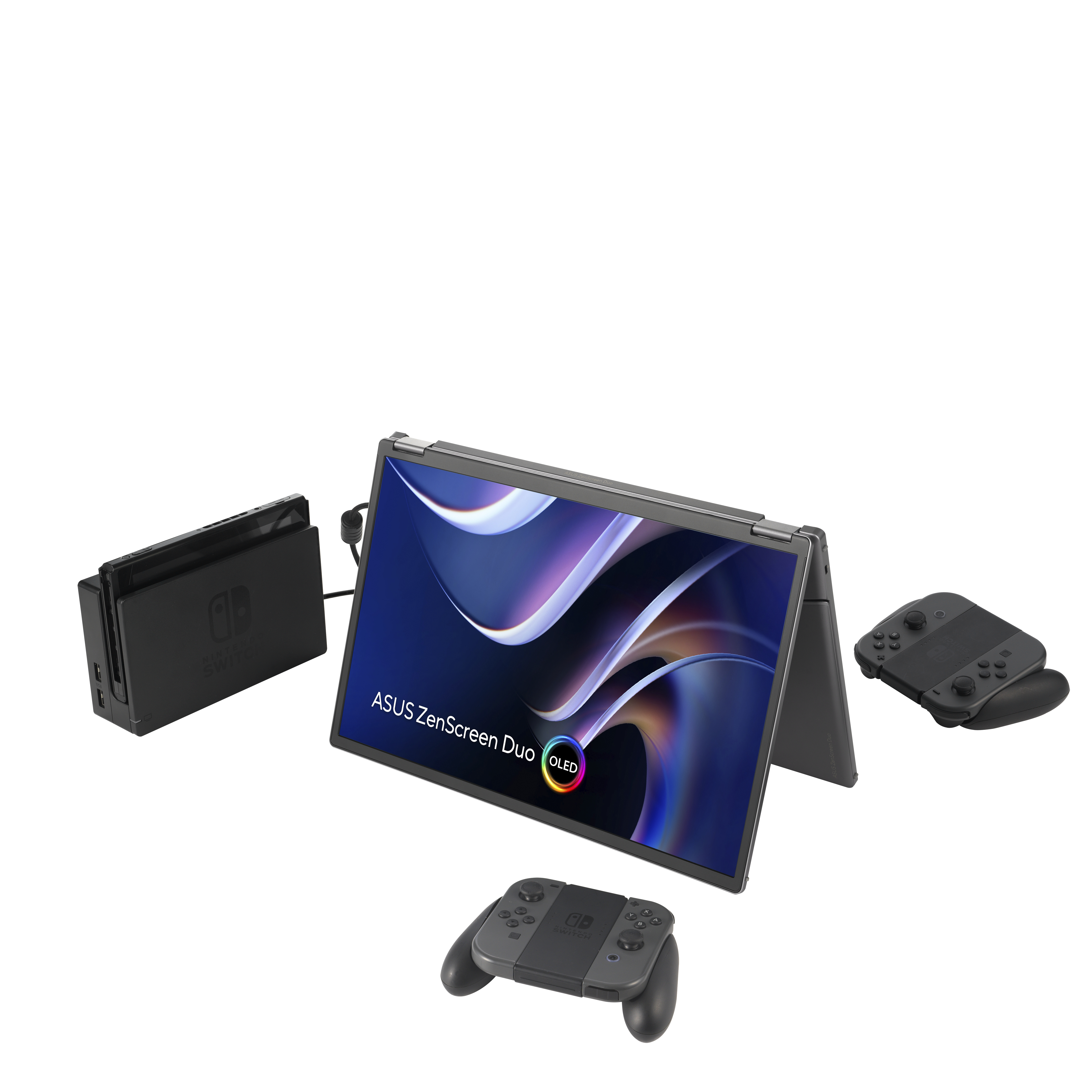 ASUS ZenScreen Duo OLED MQ149CD computer monitor 35.6 cm (14) 1920 x 1200 pixels WUXGA Silver
