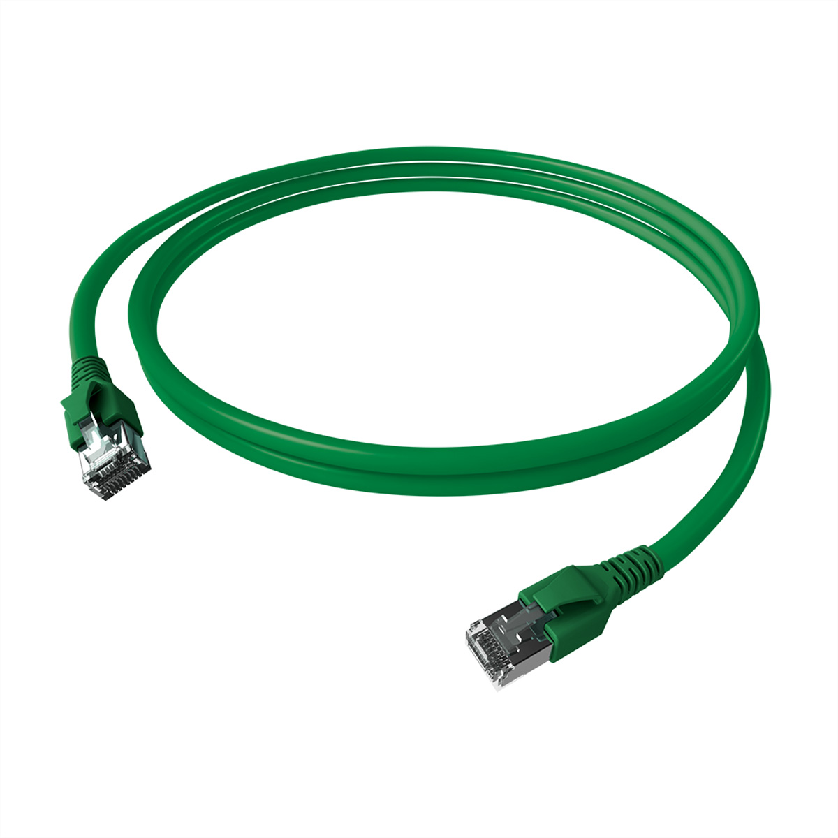 EasyLan FlexBoot Patchkabel Kat.6A S/FTP, grn 0,50m - EasyLan FlexBoot Patchkabel Kat.6A - S/FTP