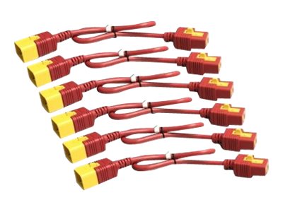 APC AP8714SX340 power cable Red 1.2 m C19 coupler C20 coupler