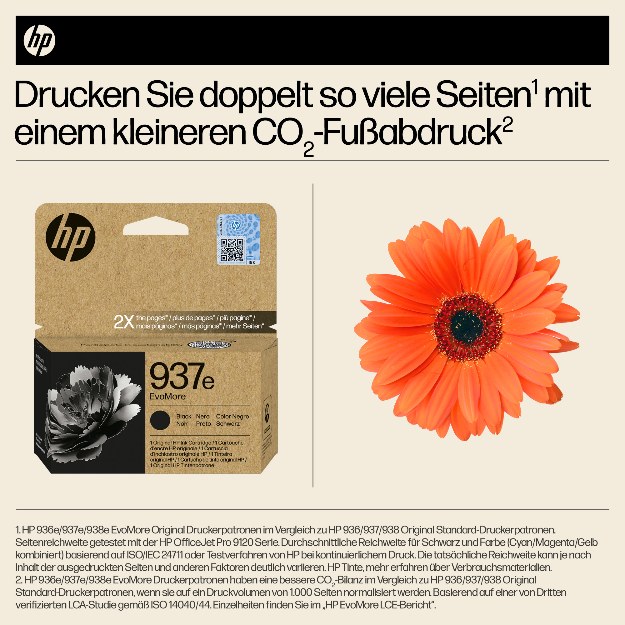 HP 937e EvoMore Black Original Ink Cartridge