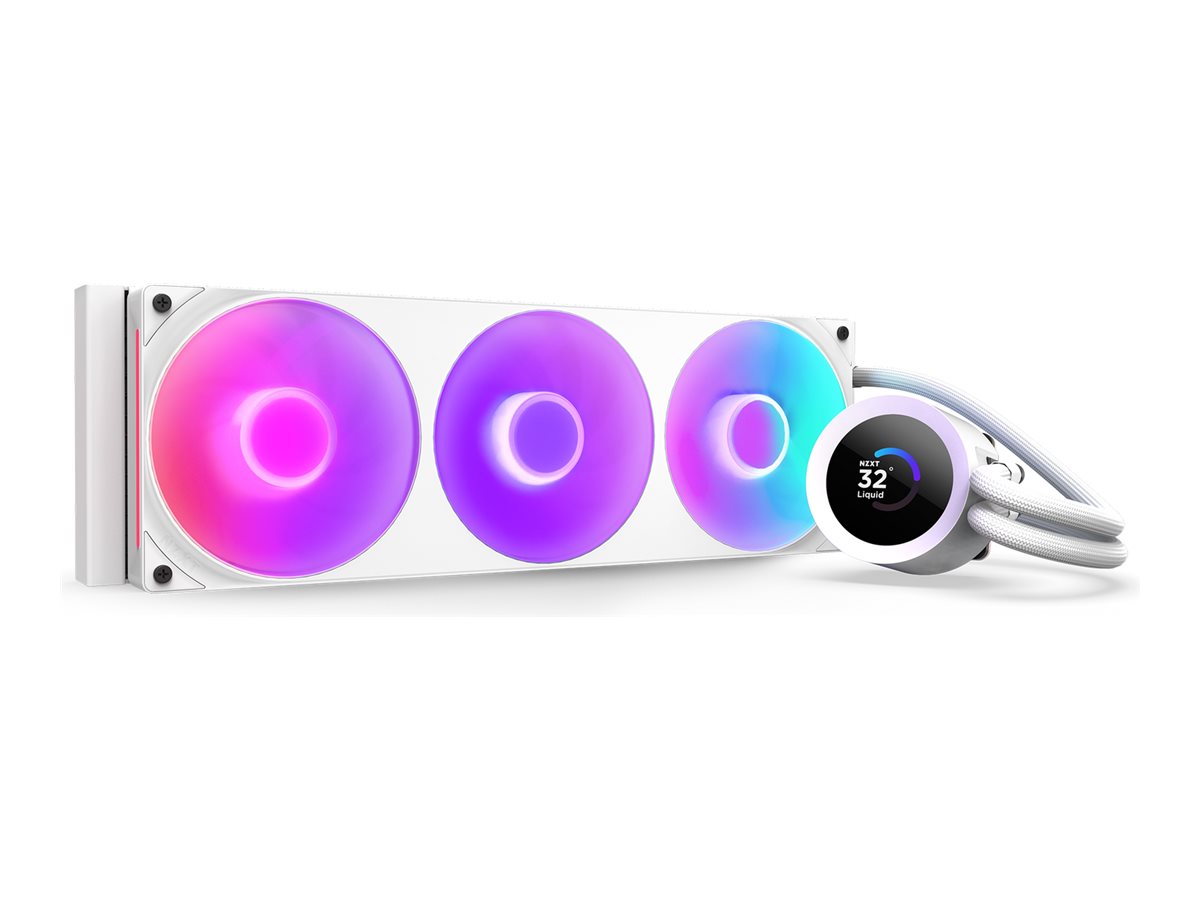 NZXT Kraken Plus 360 RGB Processeur Refroidisseur de liquide tout-en-un Blanc 1 pi�ce(s)
