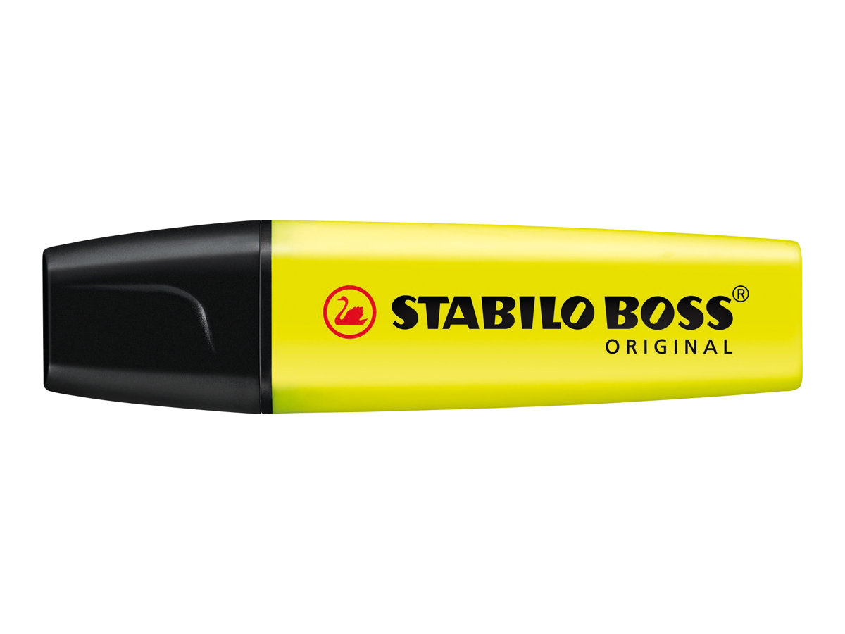 STABILO BOSS ORIGINAL - Textmarker - fluoreszierend orange, fluoreszierend gelb, fluoreszierend gr�n, fluoreszierend rosa - wasserbasierte Tinte - 2-5 mm (Packung mit 4)