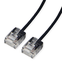 ROLINE UTP Patchkabel Kat.6A Ultra- kurzer RJ45 schwarz 5m - Netzwerk - CAT 6a