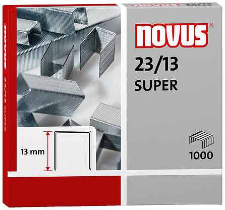 Novus Dahle Novus 23/13 SUPER - Klammerpack - 1,3 cm - Befestigung - 1000 Heftklammern - Stahl - Edelstahl