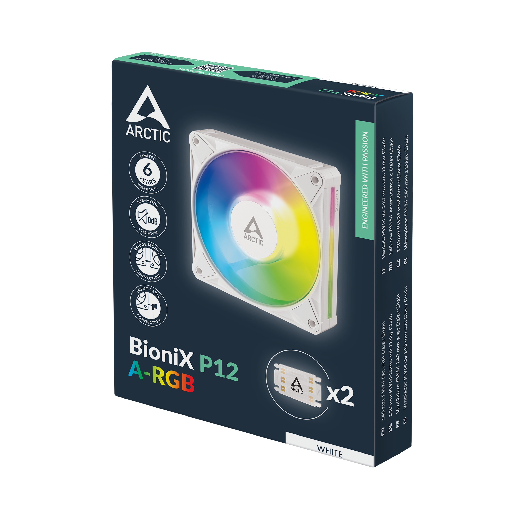 Arctic BioniX P14 A-RGB white retail