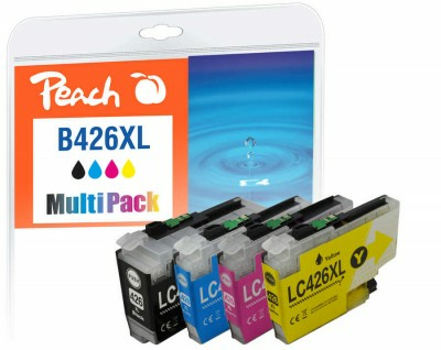Peach PI500-395 cartuccia dinchiostro 4 pz Compatibile Resa elevata (XL) Nero, Ciano, Magenta, Giallo
