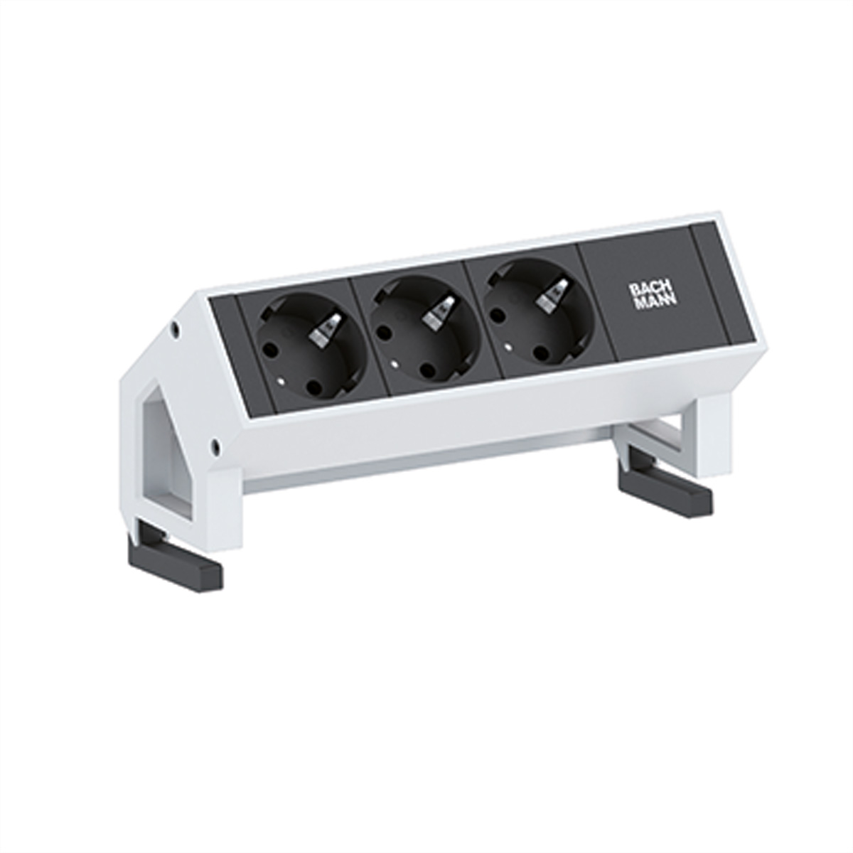 Bachmann DESK 2 multiprise 0,2 m 3 sortie(s) CA Intrieure Noir, Blanc