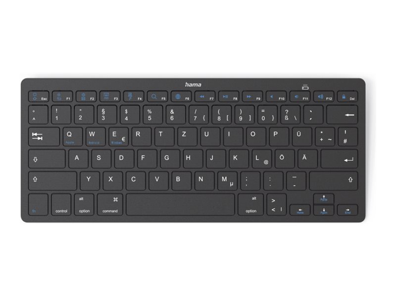 Hama Bluetooth -Tastatur KEY4ALL X510 Schwarz QWERTZ - Tastatur - QWERTZ