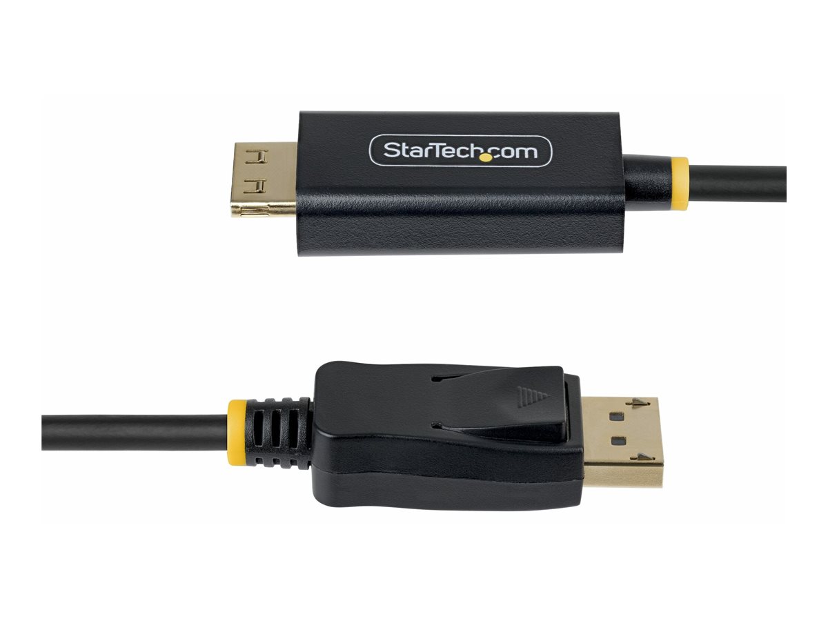 StarTech.com 2m DisplayPort to HDMI Adapter Cable with Gripping Connectors, 4K 60Hz, HDR, Uni-Directional DP to HDMI Video Converter, DP Desktop to HDMI Monitor