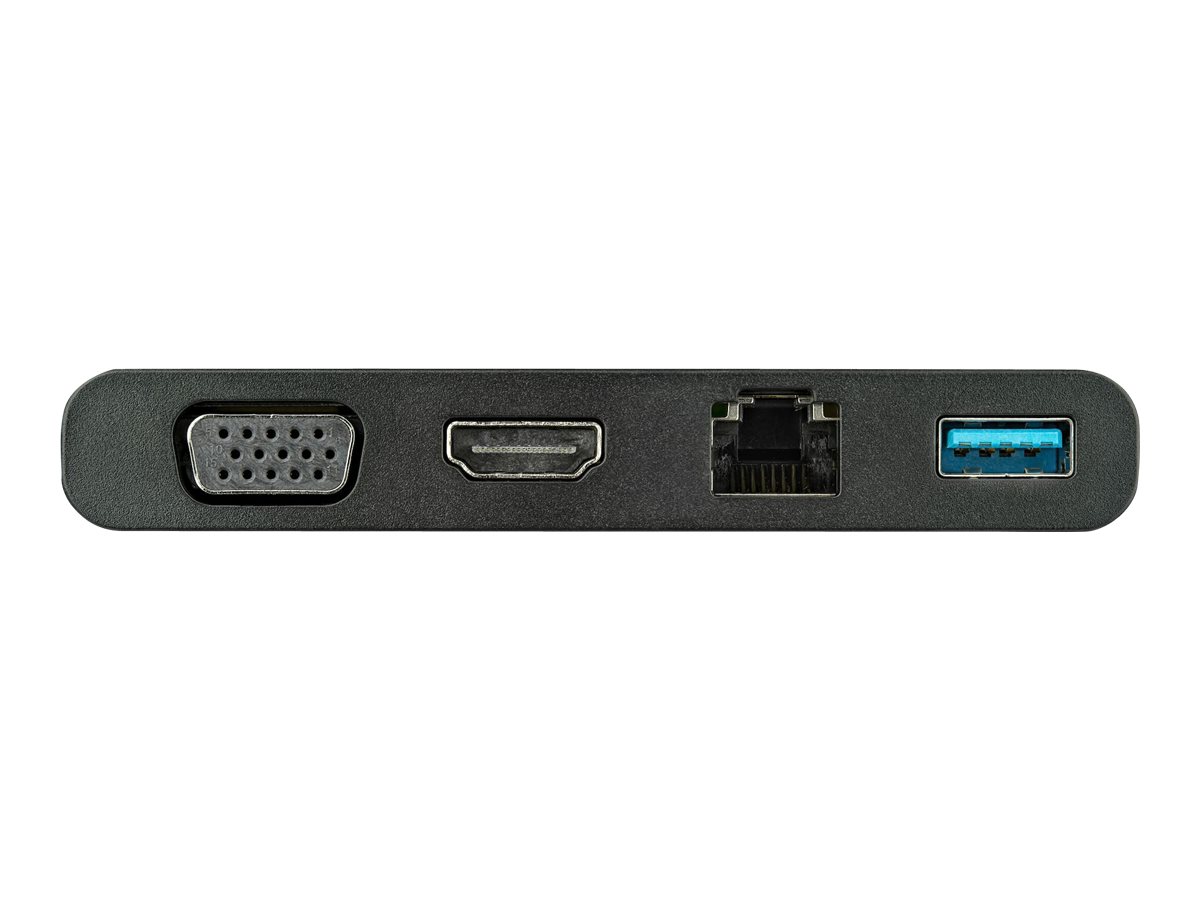 StarTech.com USB C Multiport Adapter with HDMI, VGA, Gigabit Ethernet & USB 3.0 - USB C to 4K HDMI or 1080p VGA Display Mini Dock Hub - USB Type-C Travel Docking Station for USB-C Laptops