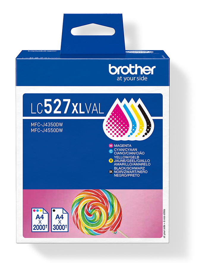 Brother LC527XLVAL cartuccia dinchiostro 4 pz Originale Resa elevata (XL) Nero, Ciano, Magenta, Giallo