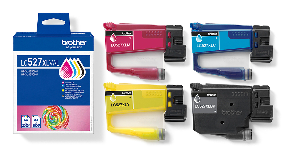 Brother LC527XLVAL cartuccia dinchiostro 4 pz Originale Resa elevata (XL) Nero, Ciano, Magenta, Giallo