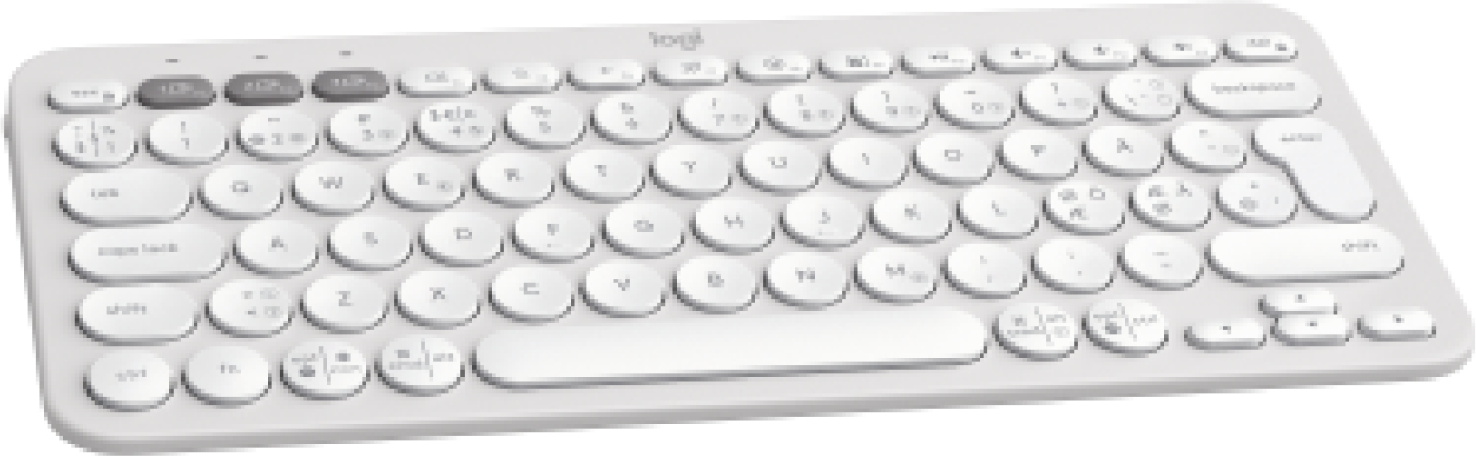 Logitech Pebble Keys 2 K380s teclado Universal RF Wireless + Bluetooth QWERTY Dans, Finlands, Noruego, Sueco Blanco