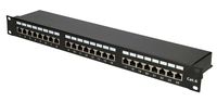 Extralink Patchpanel CAT6 STP V2 24 port - RJ-45 - Cat6 - U/FTP (STP) - Schwarz - 1U