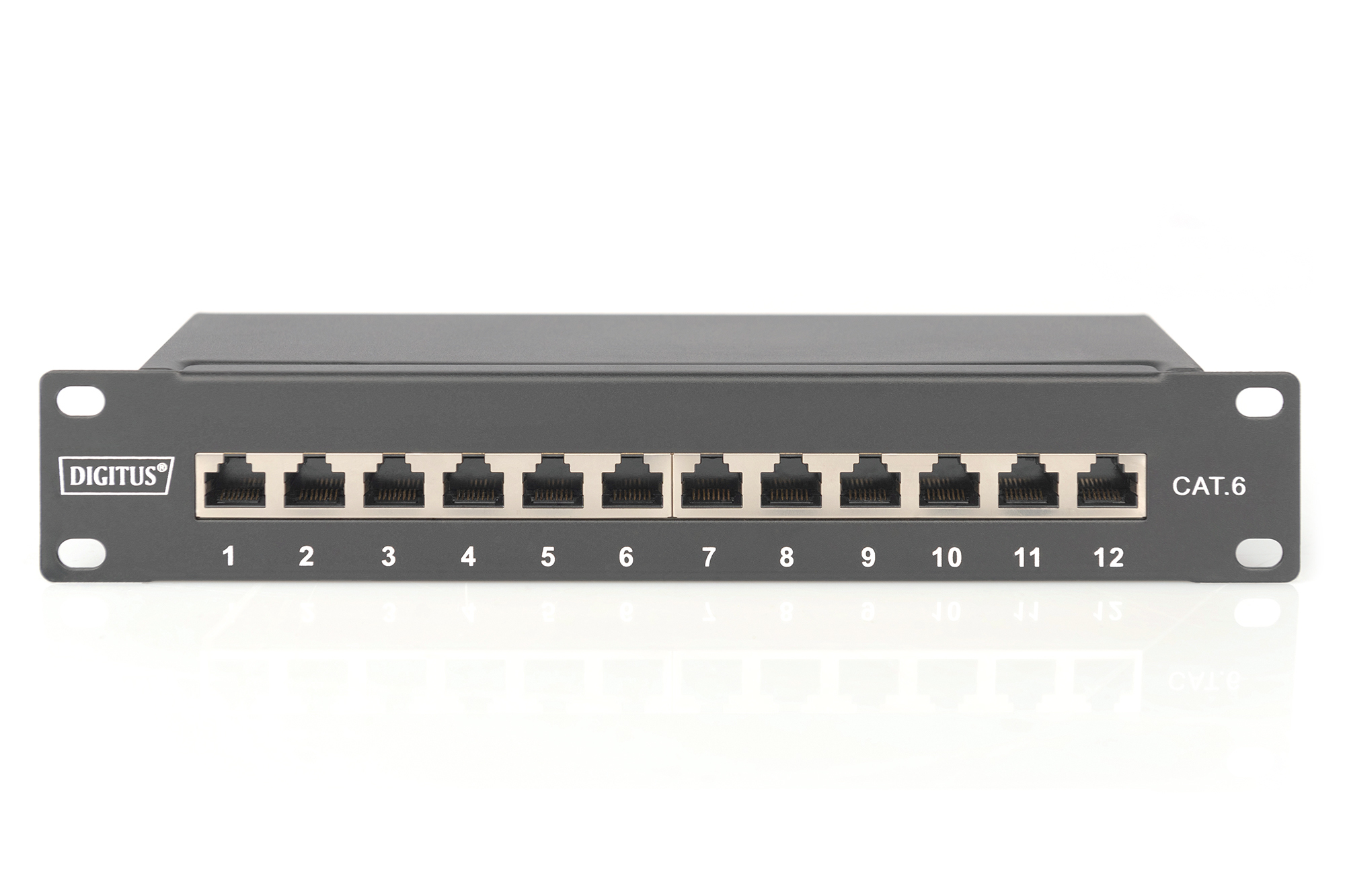 DIGITUS CAT 6, Klasse E Patch Panel, geschirmt, schwarz