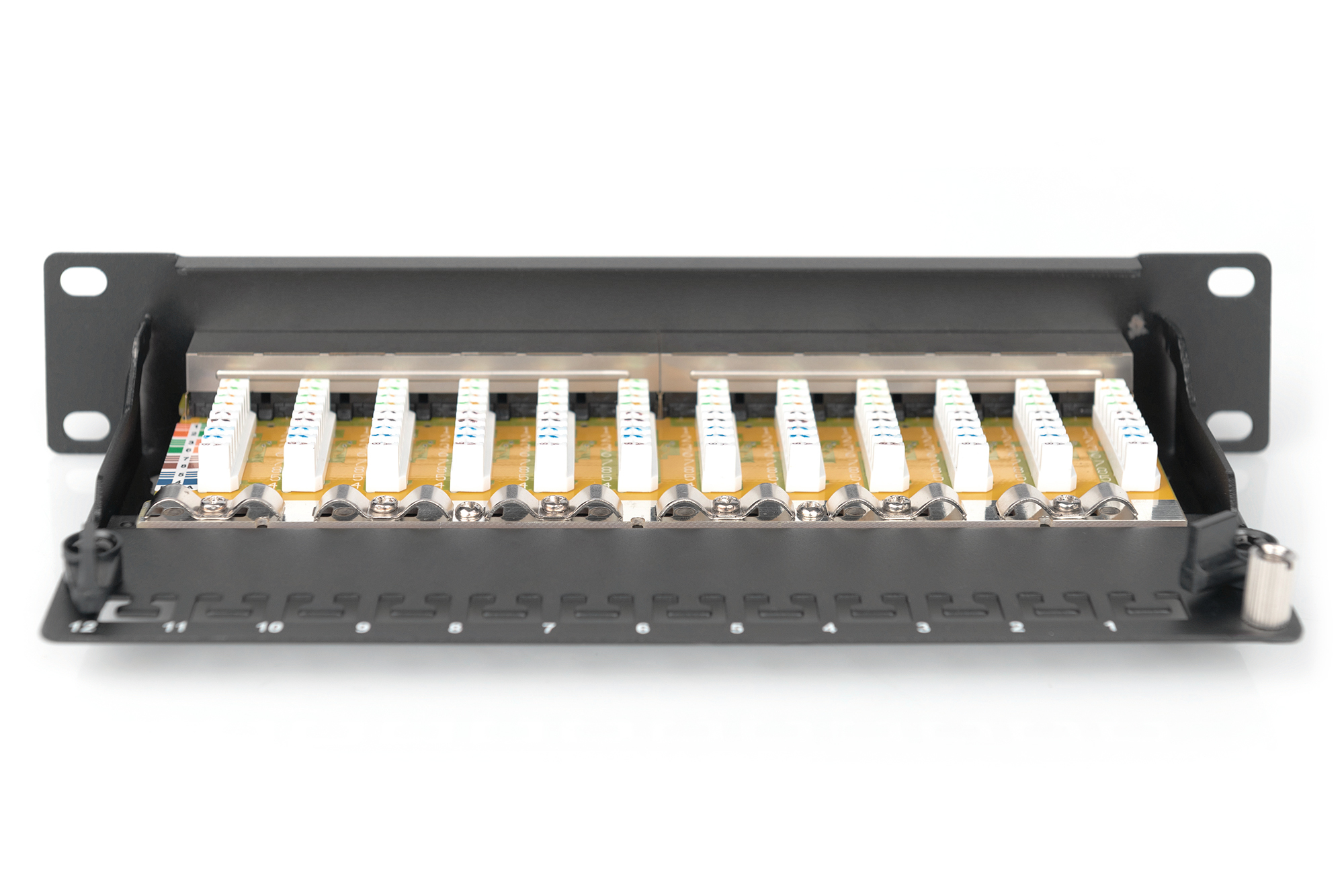 DIGITUS CAT 6, Klasse E Patch Panel, geschirmt, schwarz