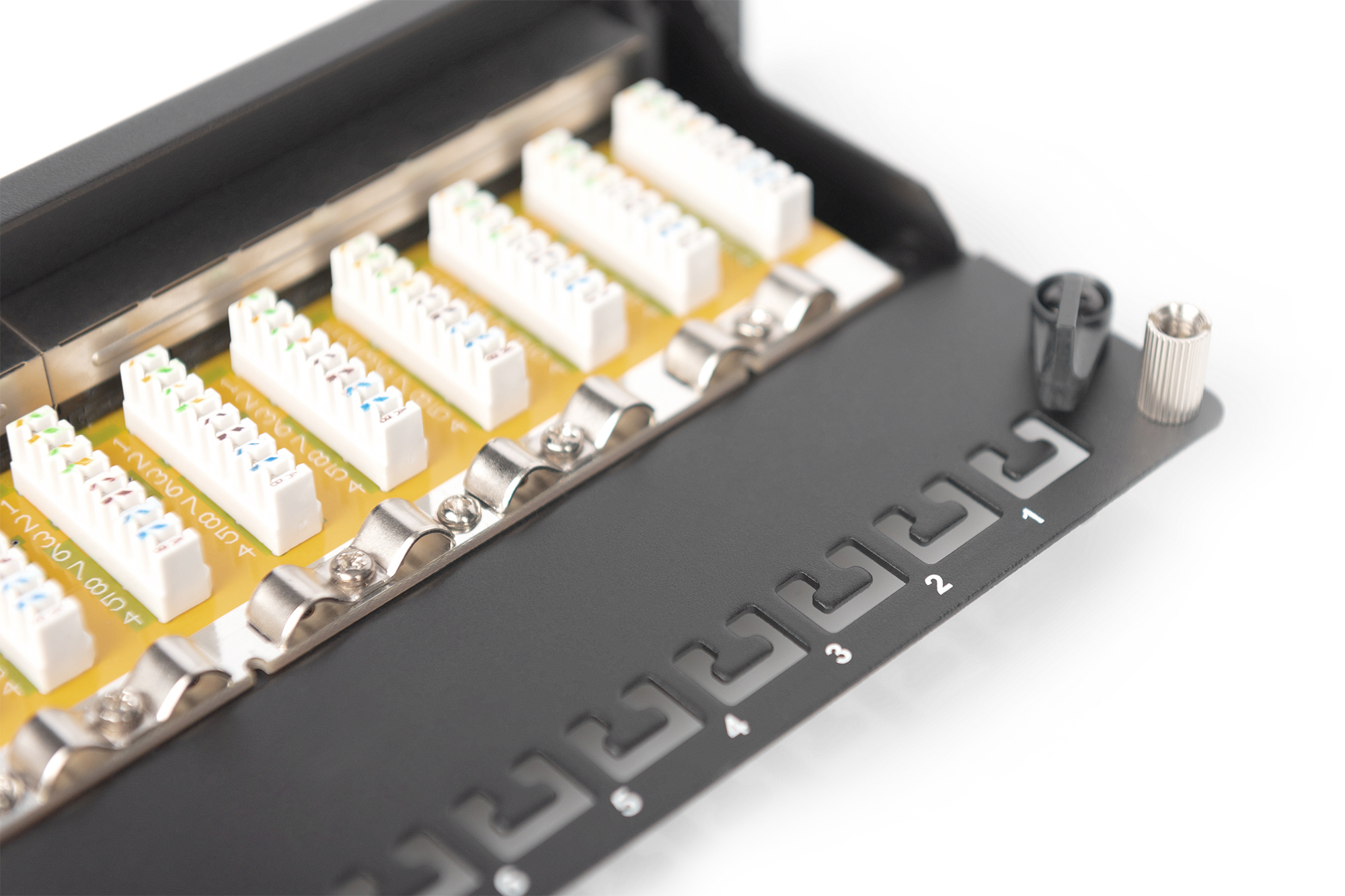 DIGITUS CAT 6, Klasse E Patch Panel, geschirmt, schwarz