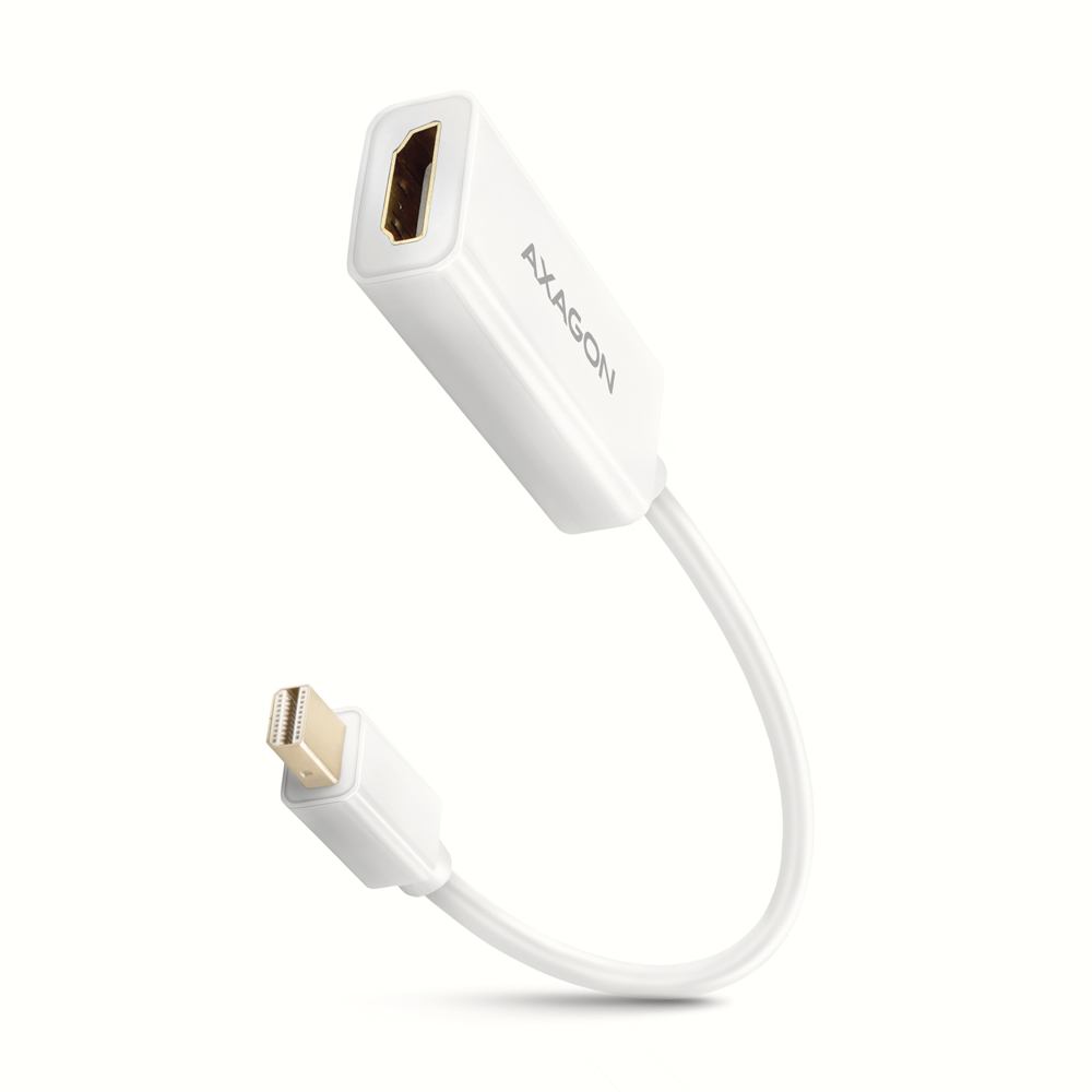 Axagon RVDM-HI14NW adaptador de cable de vdeo 0,15 m Mini DisplayPort HDMI Blanco