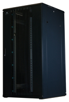 Rockstable 32 HE 19 Serverschrank mit Gitternetztren - Freistehendes Gestell - 32U - 800 kg - Sperrschloss - Ablageschienen - Verstellbare Fe