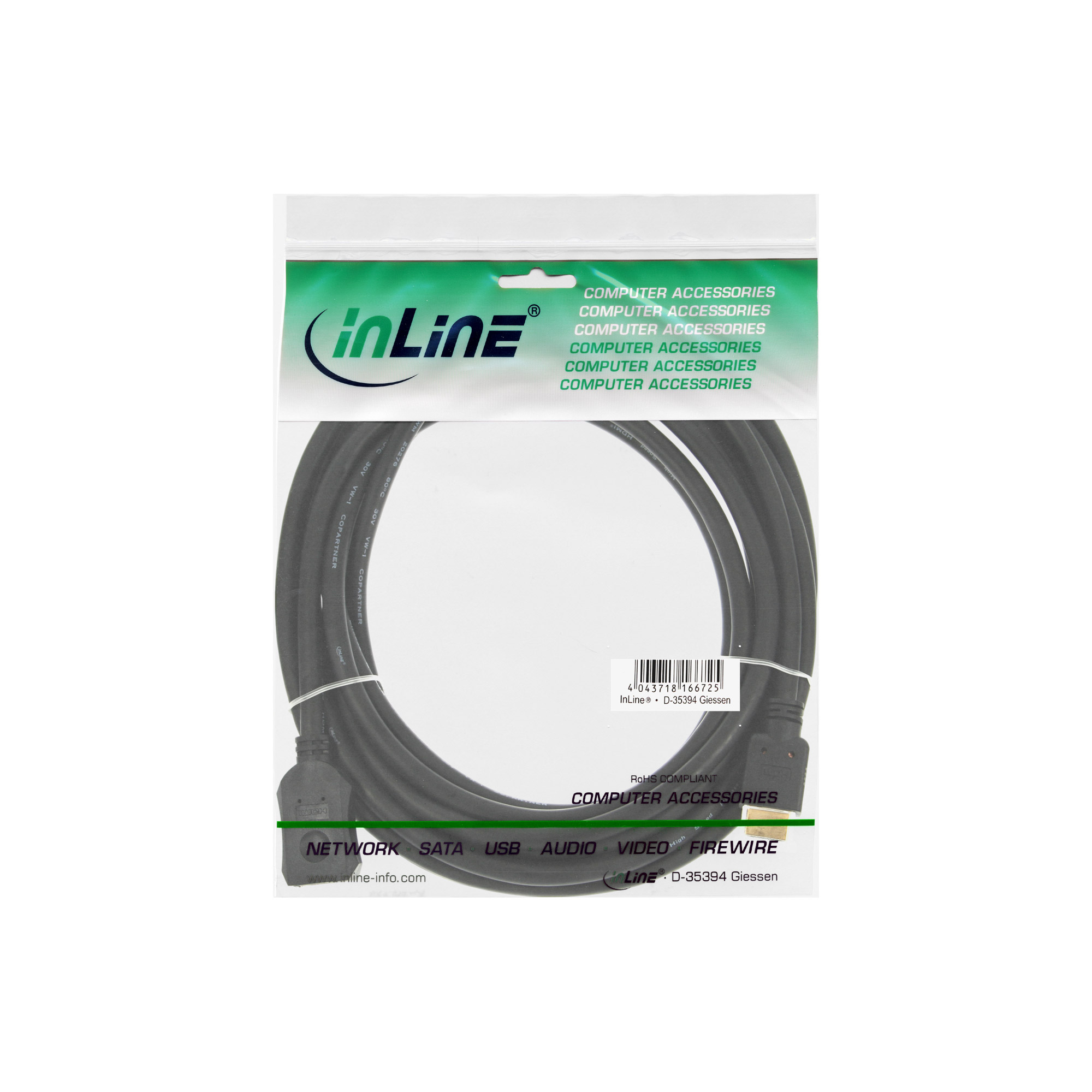 InLine High Speed - HDMI-Verlngerungskabel - HDMI (M)