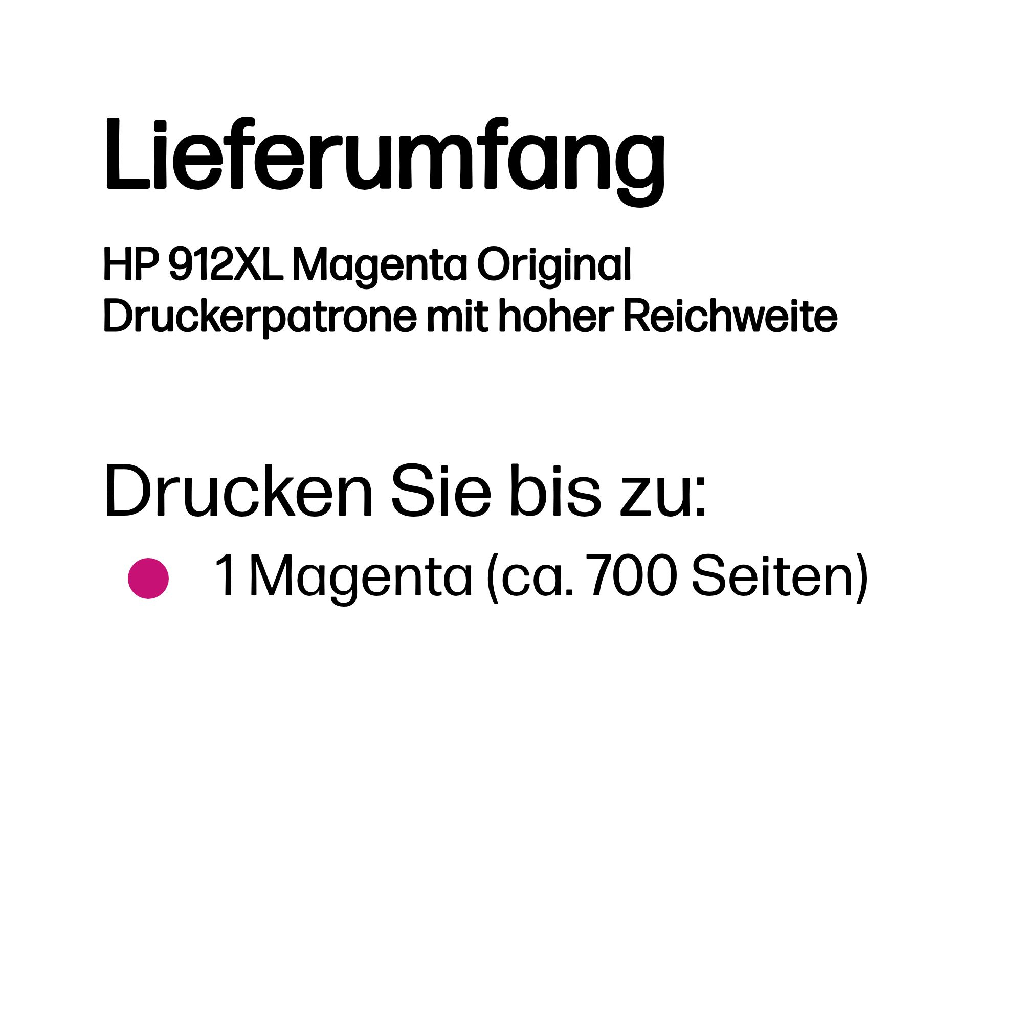HP 912XL High Yield Magenta Original Ink Cartridge