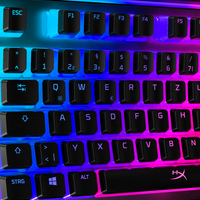 HyperX Pudding Keycaps - Full Key Set - ABS - Black (DE Layout) - Tastaturkappe - ABS - Schwarz
