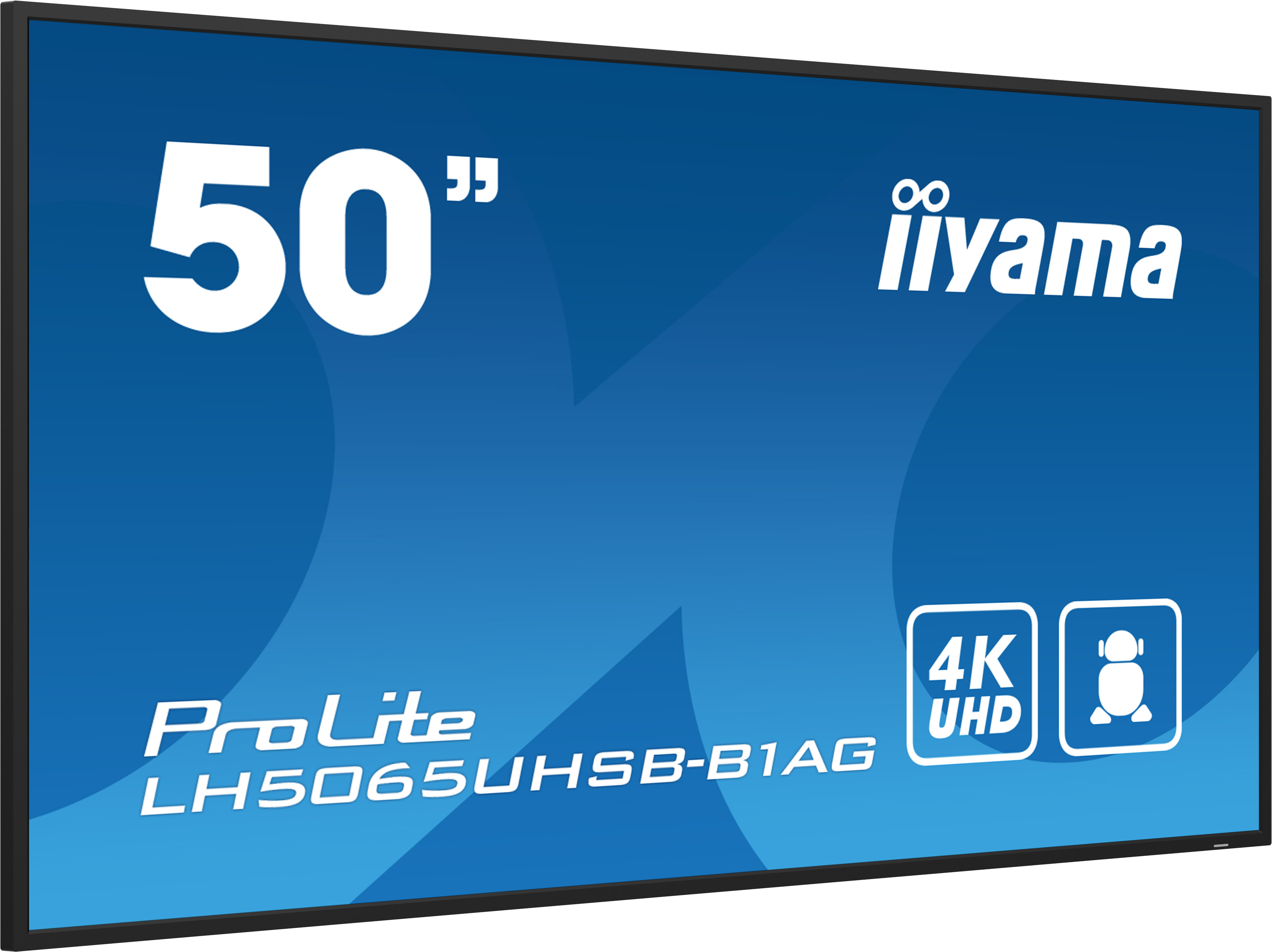 iiyama LH5065UHSB-B1AG visualizzatore di messaggi Pannello piatto per segnaletica digitale 125,7 cm (49.5) LCD Wi-Fi 800 cd/m� 4K Ultra HD Nero Processore integrato Android 11 24/7