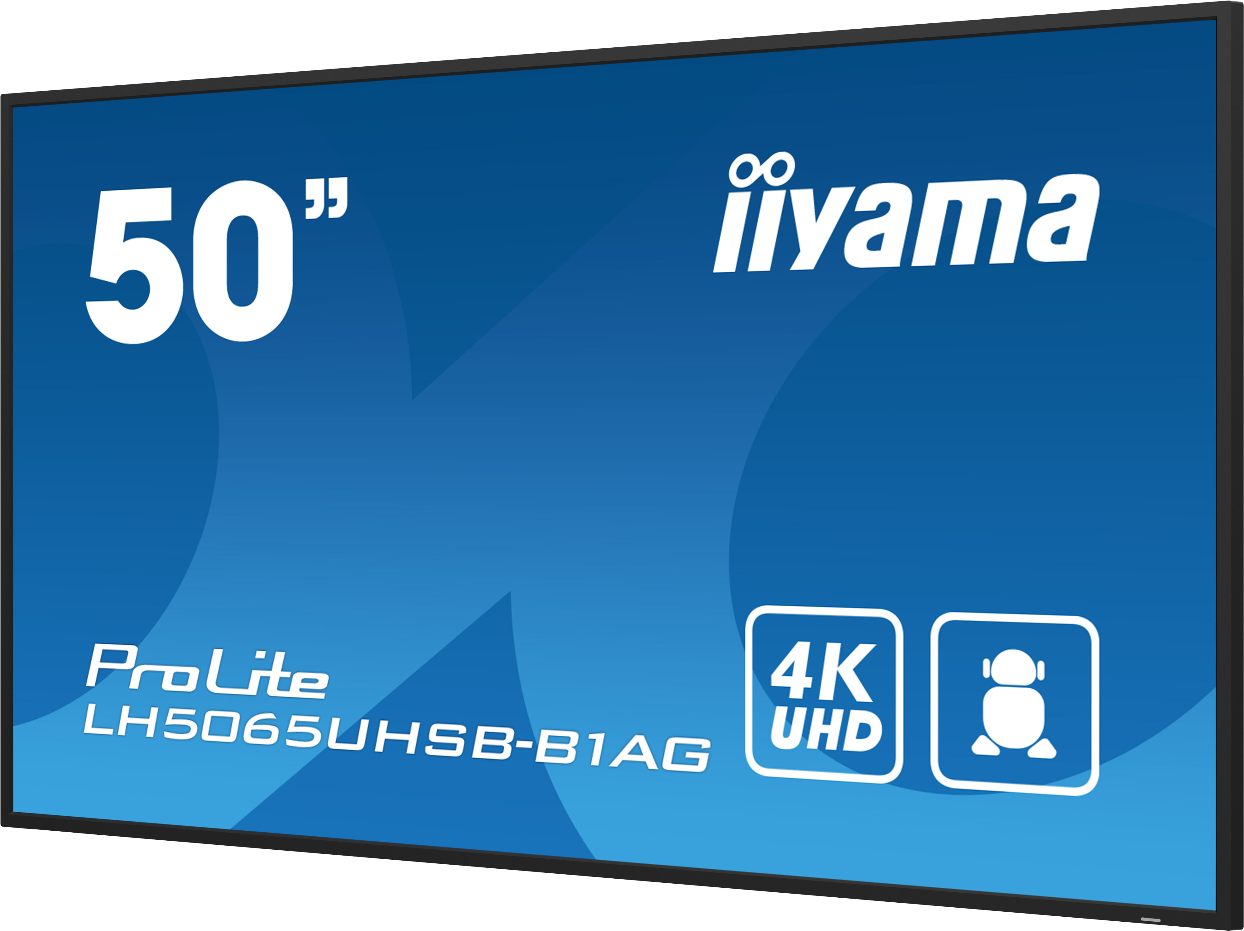 iiyama LH5065UHSB-B1AG visualizzatore di messaggi Pannello piatto per segnaletica digitale 125,7 cm (49.5) LCD Wi-Fi 800 cd/m� 4K Ultra HD Nero Processore integrato Android 11 24/7