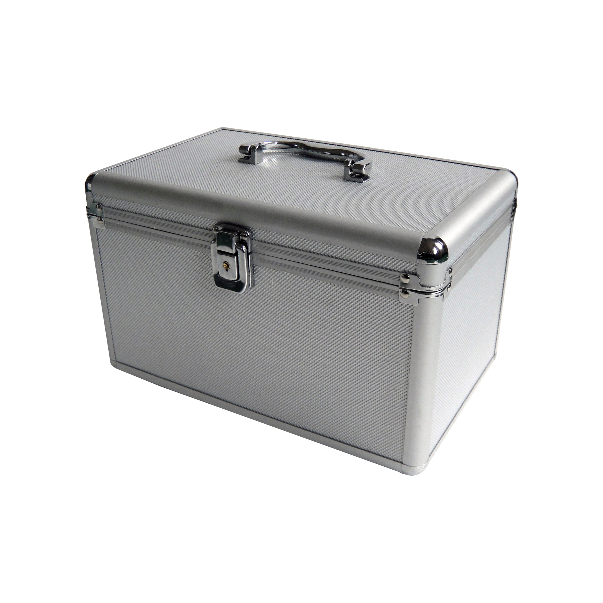 MEDIARANGE BOX75 - Gehusebox - 200 Disks - Silber - Fleece - Kunststoff - Holz - 120 mm - Aluminium