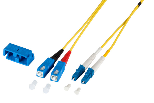 EFB Elektronik O0360BI.15 fibre optic cable 15 m LC SC G.657.A2 Yellow