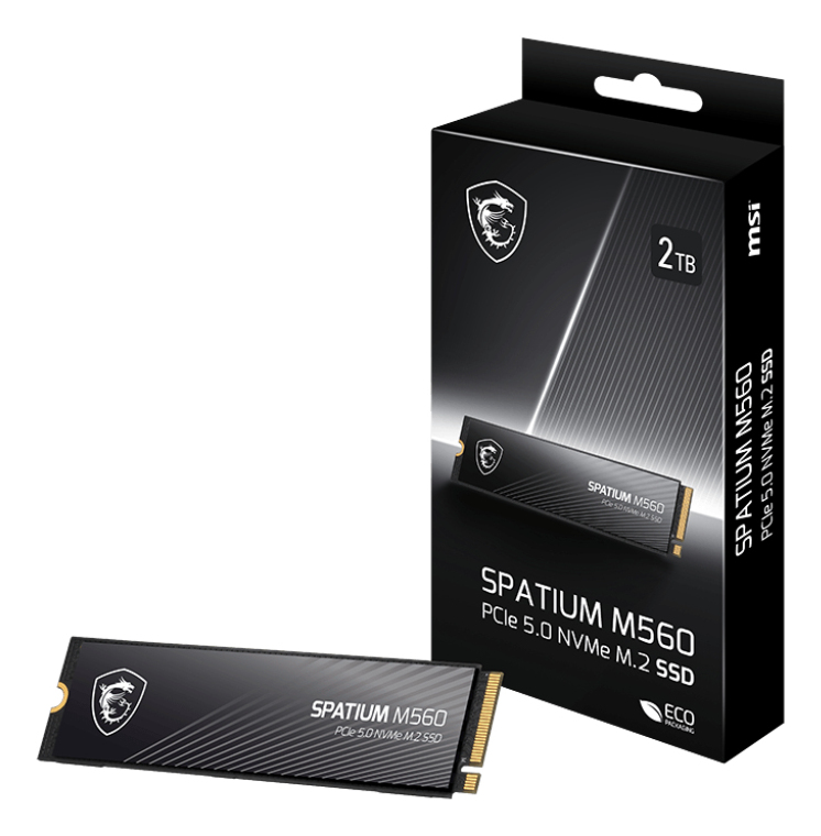 MSI Spatium M560 PCIE 5.0 NVME M.2 1TB PCI Express 5.0 3D NAND