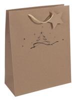 Sigel GT037 - Geschenkverpackungstasche - Braun - Abbildung - Papier - Weihnachten - Weihnachten