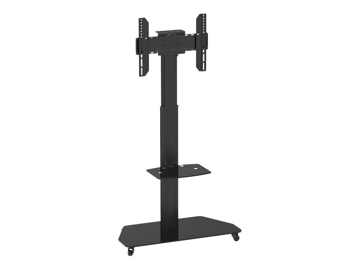 celexon Professional Adjust-3770MP - Wagen - f�r Flachbildschirm - eloxiertes Aluminium, Milchglas - Schwarz - Bildschirmgr��e: 81.3-177.8 cm (32-70)