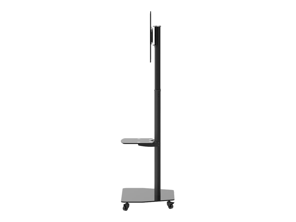 celexon Professional Adjust-3770MP - Wagen - f�r Flachbildschirm - eloxiertes Aluminium, Milchglas - Schwarz - Bildschirmgr��e: 81.3-177.8 cm (32-70)